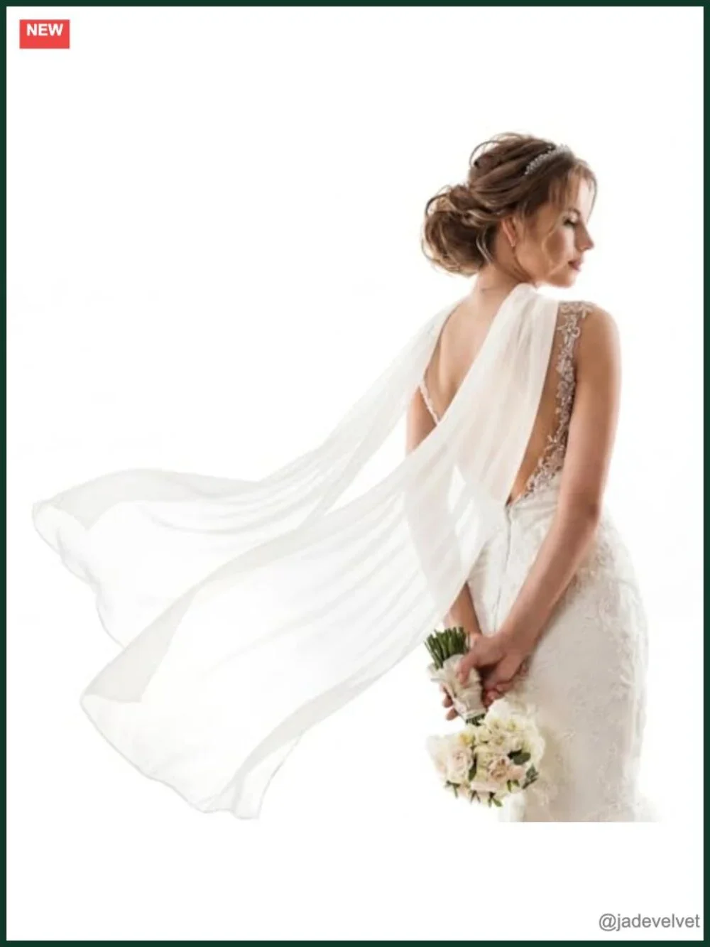 Extra Long Chiffon Bridal Neck Scarf Shawl Wedding Wrap Evening Ceremony